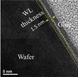TEM Image of wetting layer thickness of a quantum dot