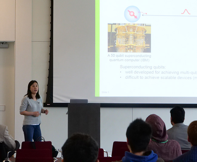 Xuedan Ma presenting her talk