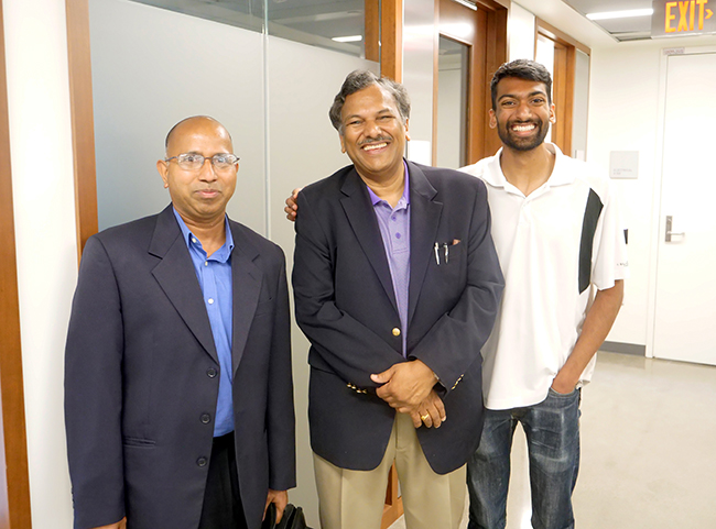 Dr. Mane with Director Dravid and VPD grad student
