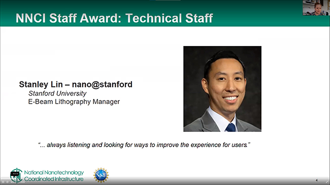 NNCI Staff awards screenshot