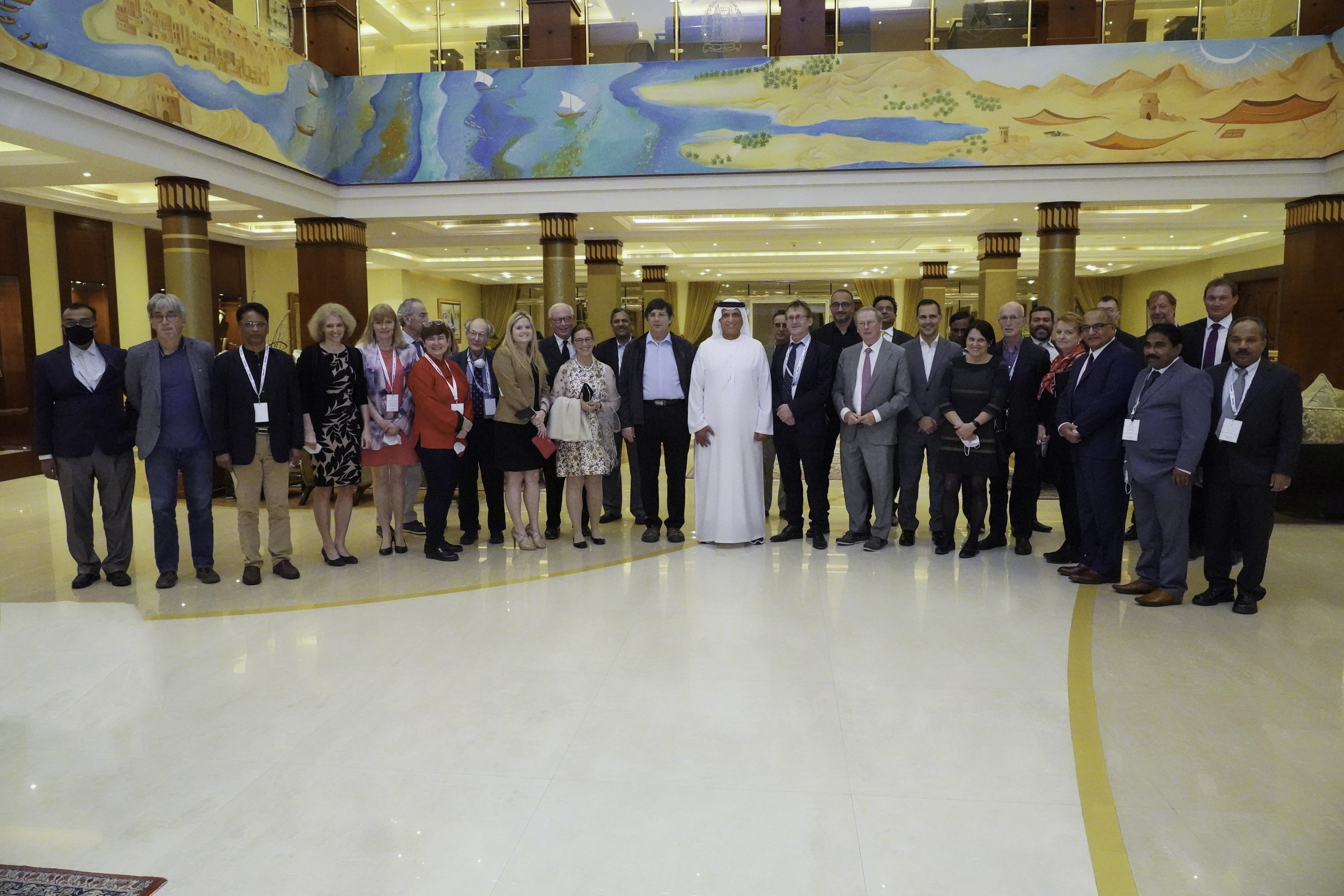 Image: Attendees with His Highness Sheikh Saud bin Saqr Al Qasimi (middle)