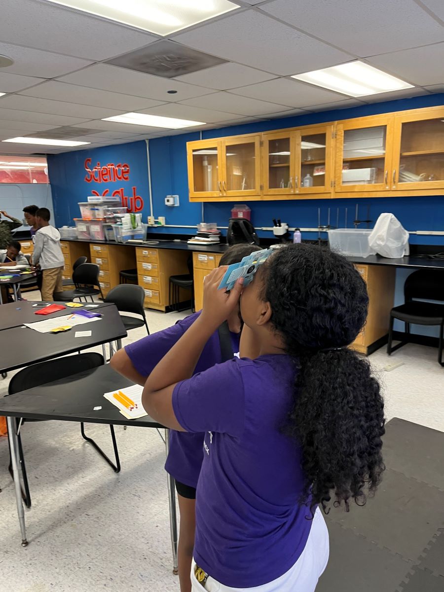 looking through the foldscope